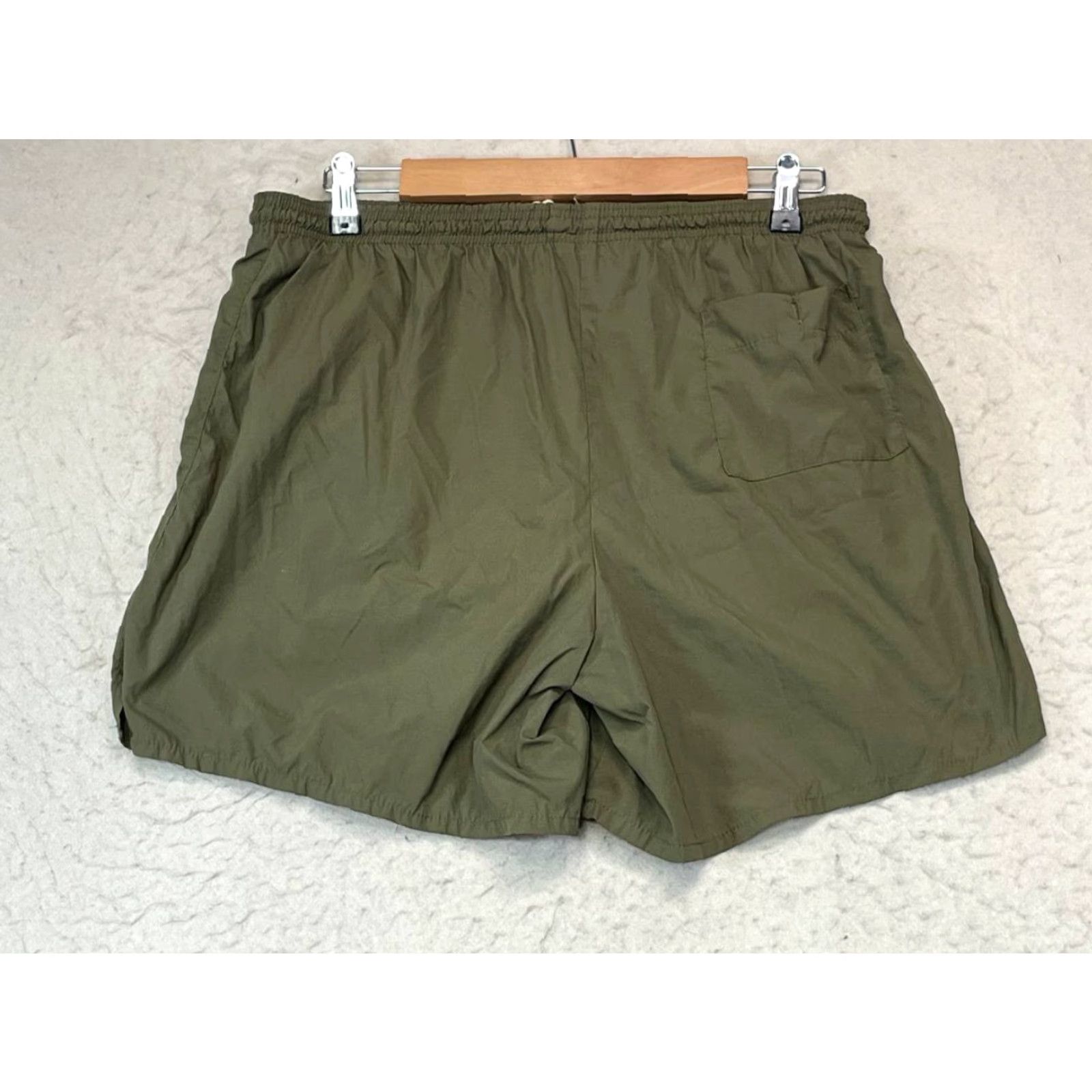 Vintage US Army Training Shorts Lined Elastic Waist Green XL Unisex Adults Athletic Activewear Shorts Mens Womens Boys Girls Size US 36 / EU 52 - 2 Thumbnail