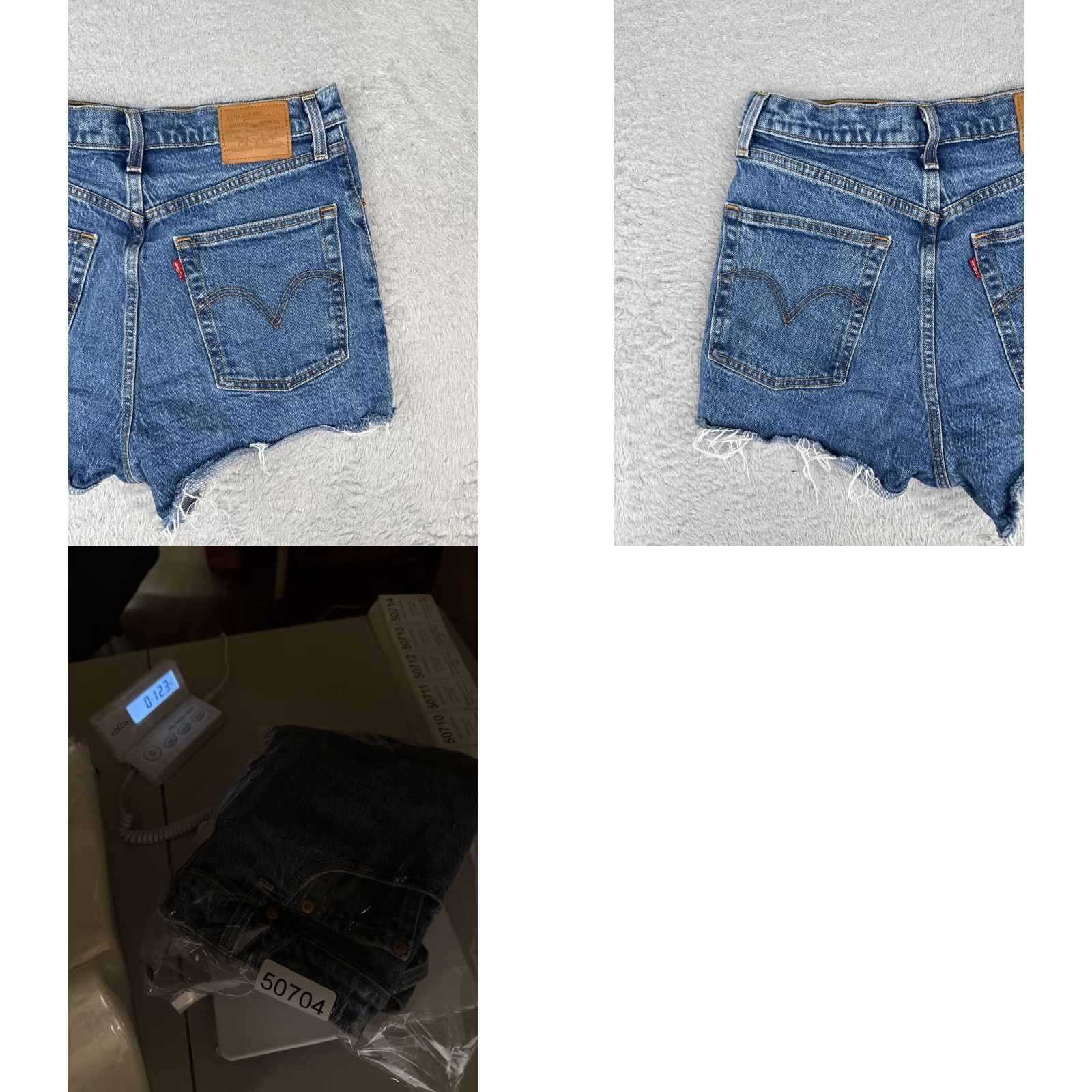 Levi's Levis Premium Ribcage Shorts Womens 29 Blue Denim Button Fly High Rise 5-Pocket Casua l Shorts Size 29" - 10 Thumbnail