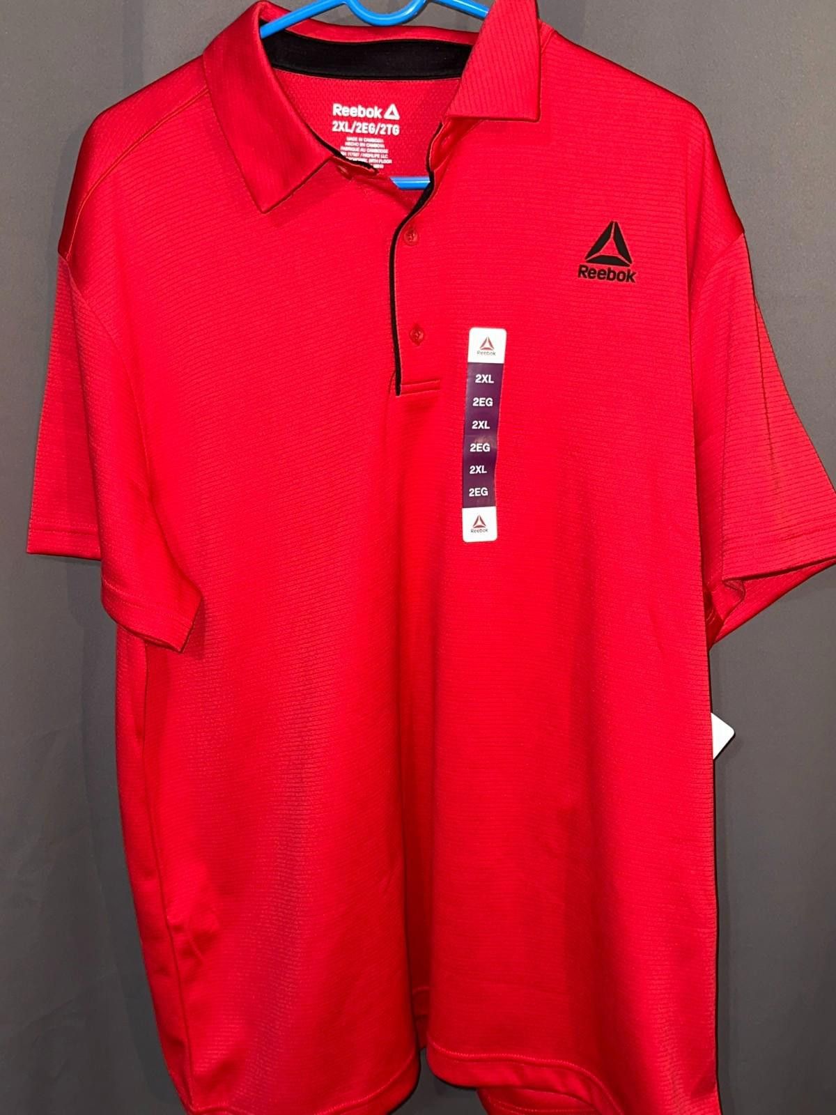 Reebok Reebok Classic Polo 2XL | Red w/ Black Collar | NWT Size US XXL / EU 58 / 5 - 2 Thumbnail