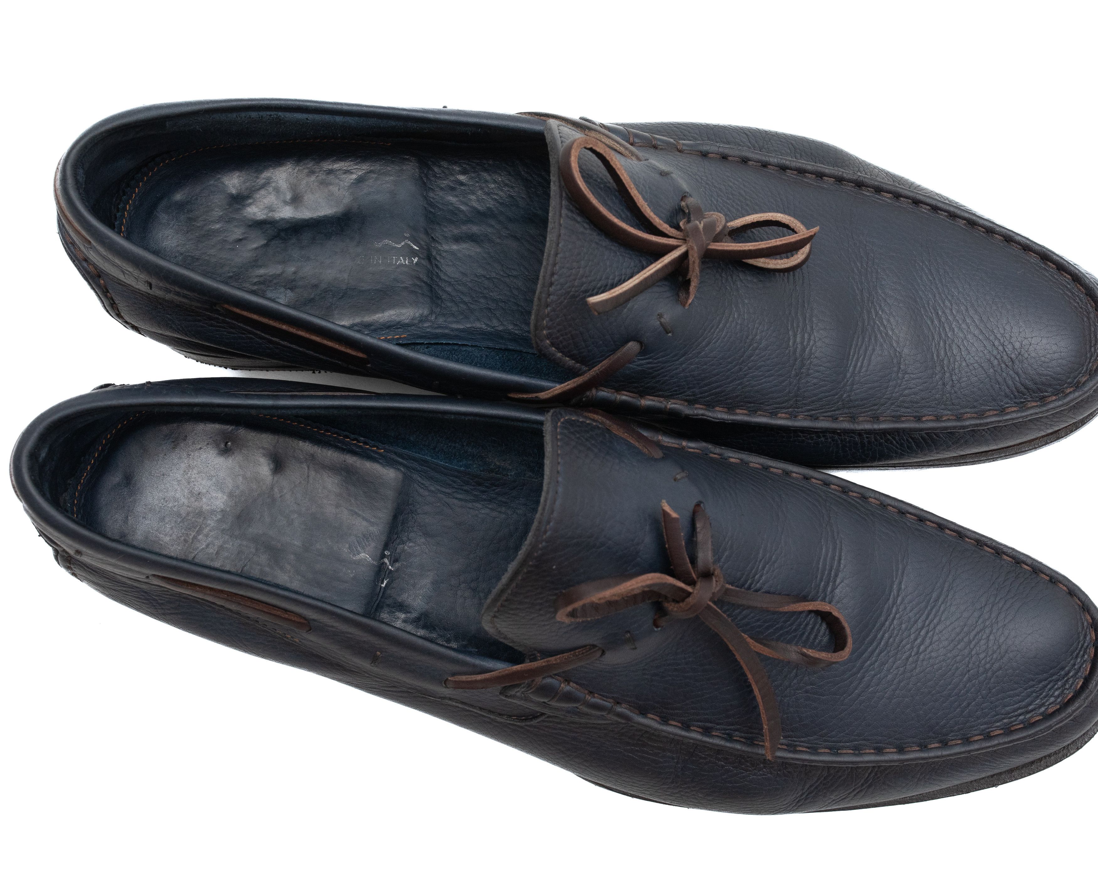 Santoni SANTONI 653$ Driving Leather Loafers Size US 13 / EU 46 - 7 Thumbnail