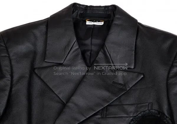 Comme des Garcons Comme des Garcons Black vintage lace heart leather top Size S / US 4 / IT 40 - 3 Thumbnail