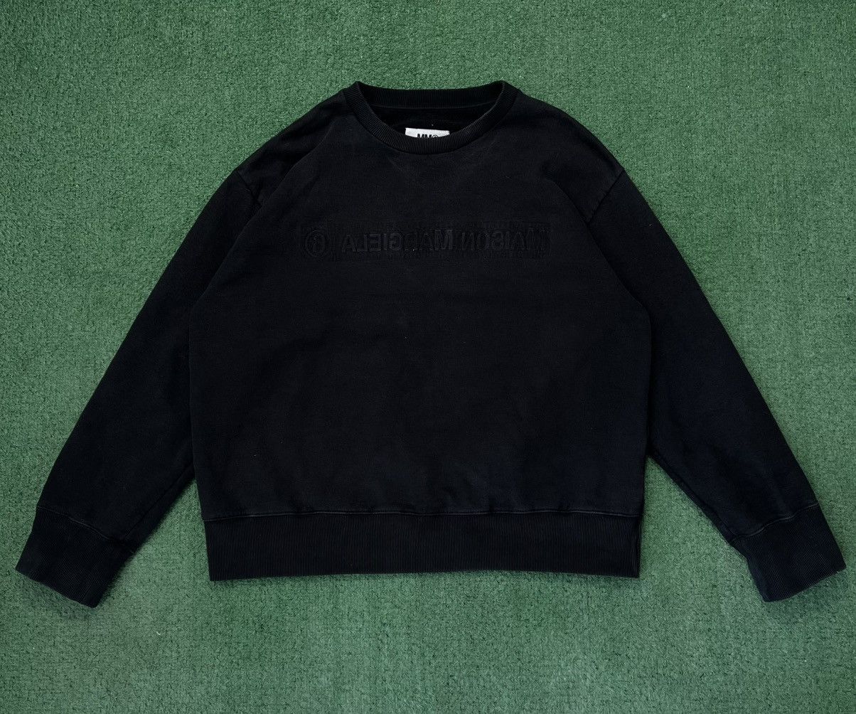 MM6 Maison Margiela Reverse Sweatshirt Vintage Rare Black