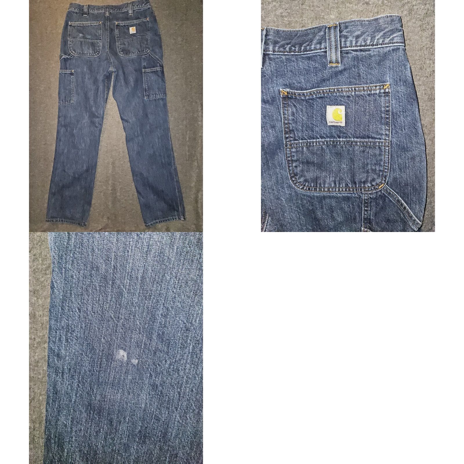 Carhartt Carhartt Jeans Men 32x34 Loose Fit Carpenter Blue Straight Denim Workwear Regular Rise Mid 32 Inseam Mens Size US 32 / EU 48 - 8 Thumbnail