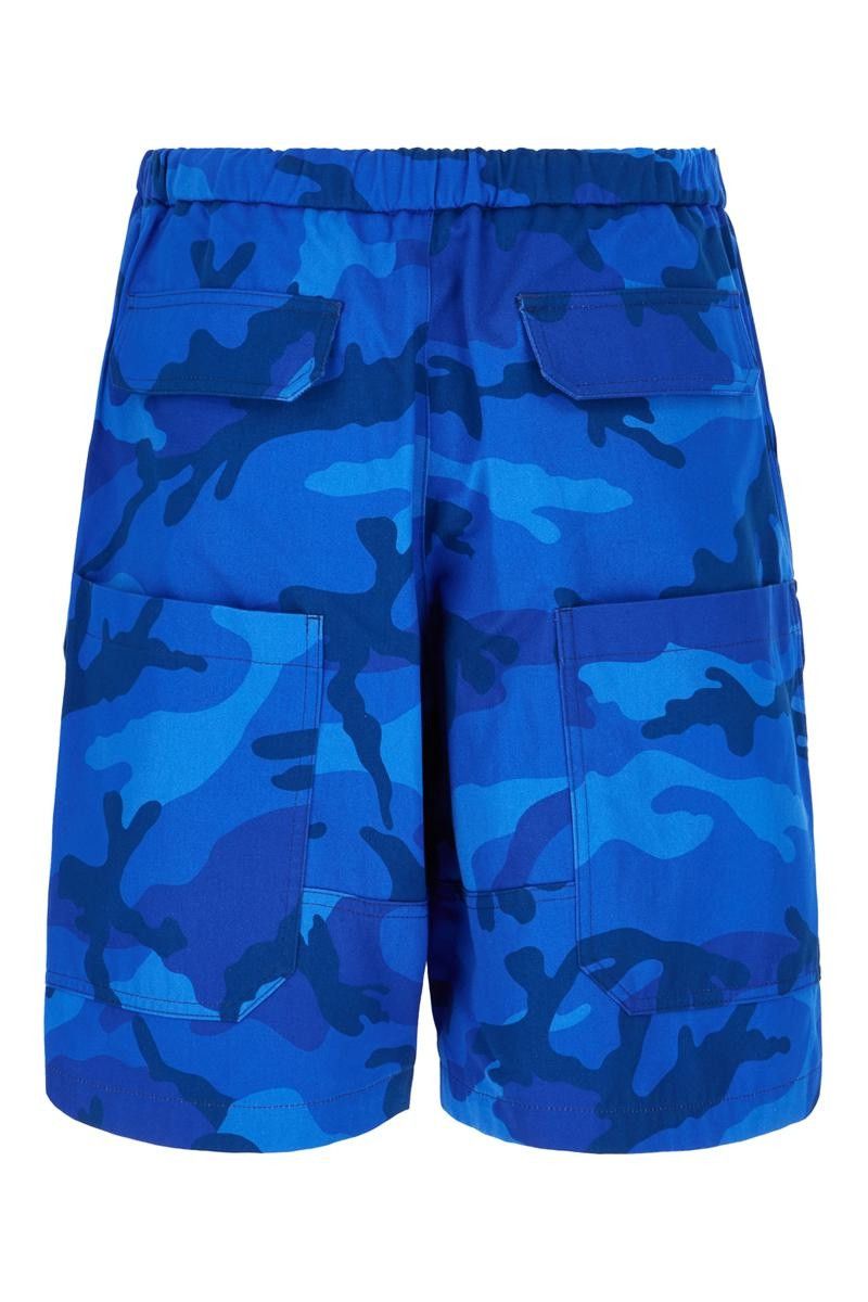 Valentino o1y0525 Camouflage Short in Blue Size US 32 / EU 48 - 2 Thumbnail