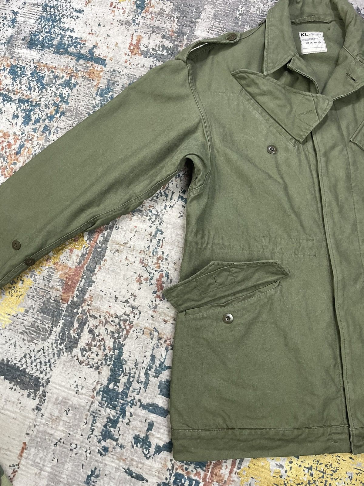 Vintage Vtg 70s KL Seyntex Dutch Army Military Field Jackets Size US L / EU 52-54 / 3 - 5 Thumbnail