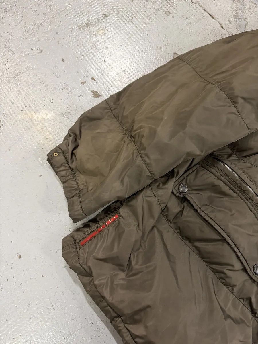 Prada AW2006 Prada Khaki Green Fur Hooded Puffer Jacket Size US L / EU 52-54 / 3 - 9 Thumbnail