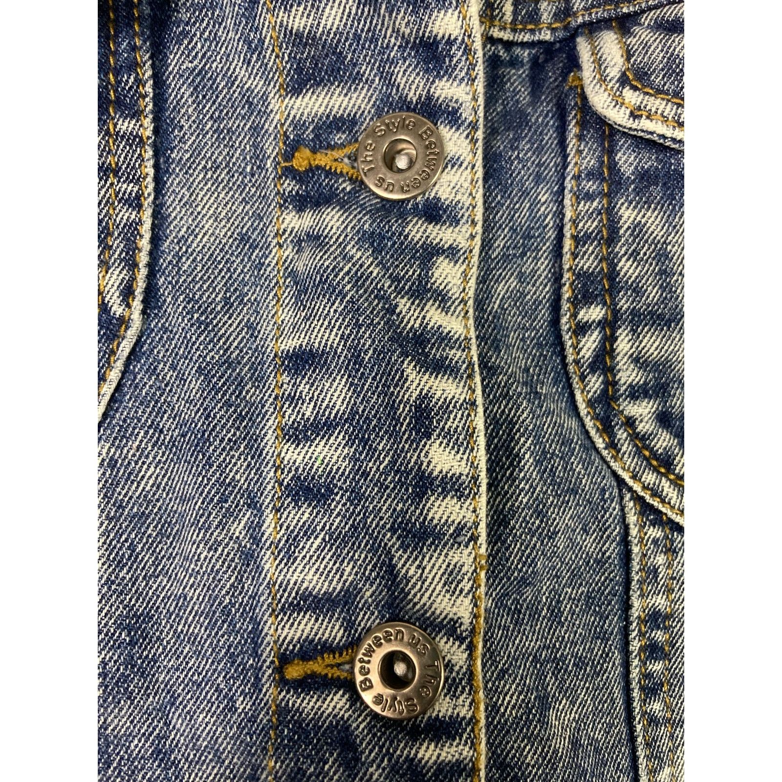 Other Denim Jacket Acid Wash Womens XL Cropped Stylish Comfortable Size XL / US 12-14 / IT 48-50 - 8 Thumbnail