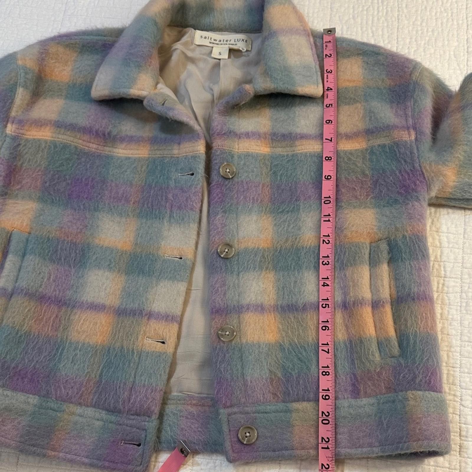 Other Saltwater LUXE Wool NWOT small Plaid Teddy Jacket $196 Size S / US 4 / IT 40 - 8 Thumbnail