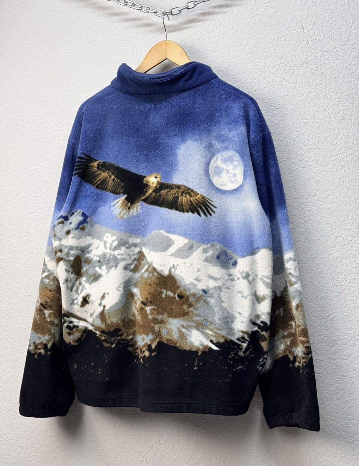 Other Zip Fleece Jacket Wolf Animals Vintage Size US XL / EU 56 / 4 - 7 Thumbnail