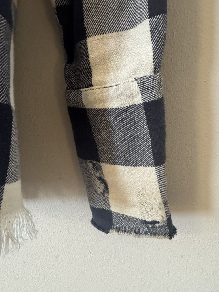 Greg Lauren Beach faded navy/white buffalo check flannel Size US M / EU 48-50 / 2 - 4 Thumbnail