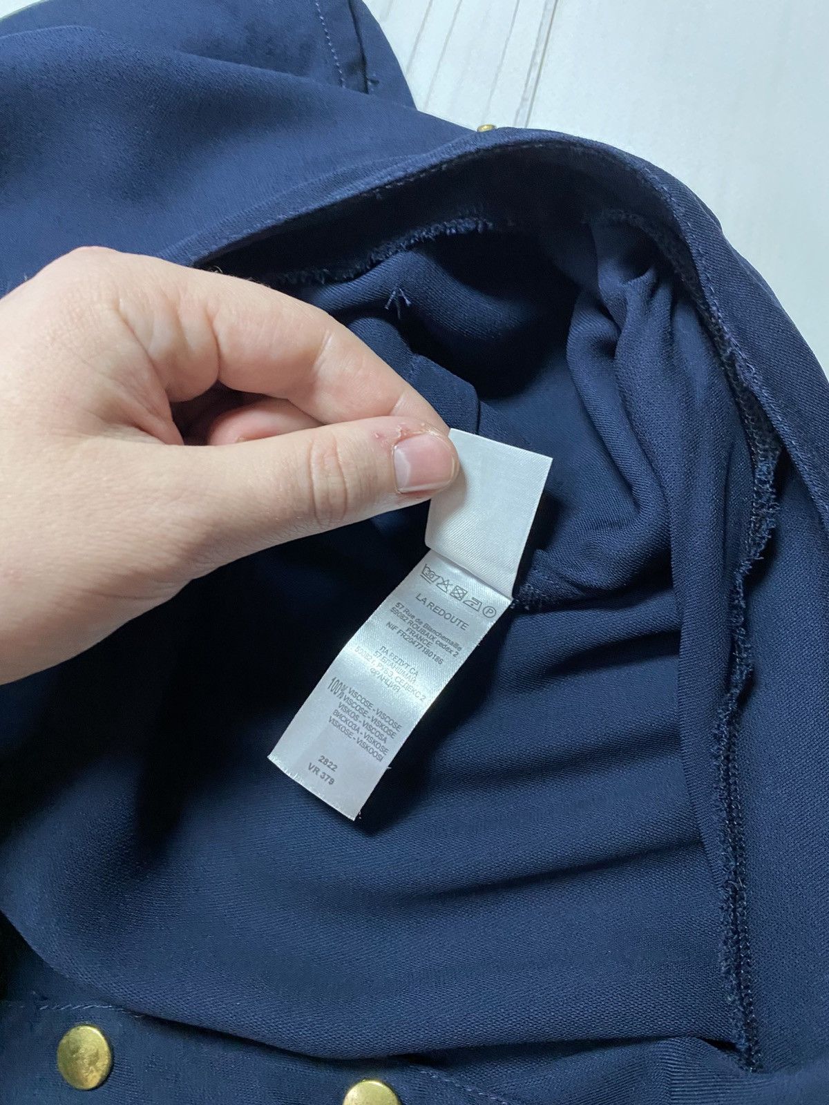 Sezane Sézane × La Redoute Minimal Navy Button Jumpsuit Size ONE SIZE - 5 Thumbnail