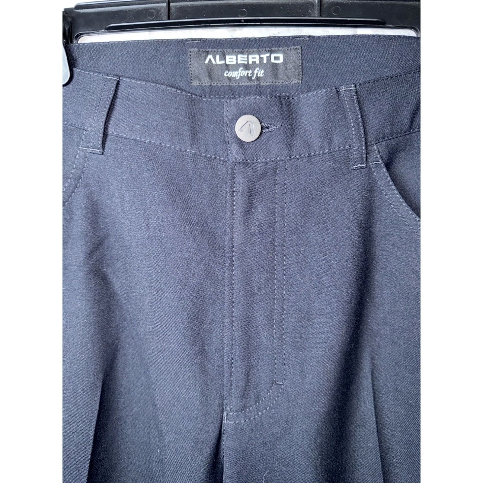 Vintage VINTAGE Alberto Comfort Fit Ceramica Polyester Blend Black Pants 34x33 Size US 34 / EU 50 - 4 Thumbnail