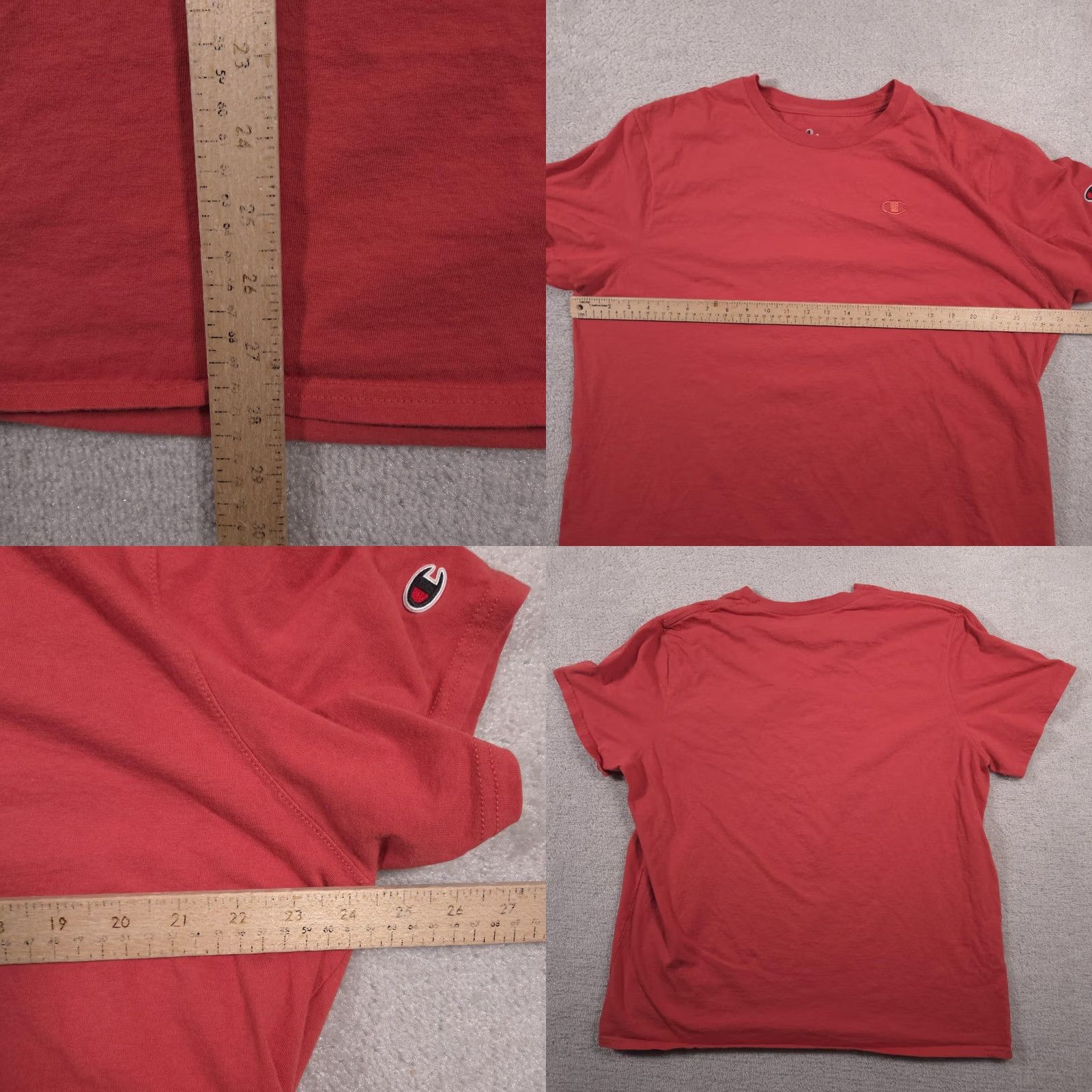 Champion VINTAGE? None. Final: Champion Shirt Mens 2XL Red C Logo Patch Sleeve Short Sleeve Crewneck Tee Size US XXL / EU 58 / 5 - 8 Thumbnail