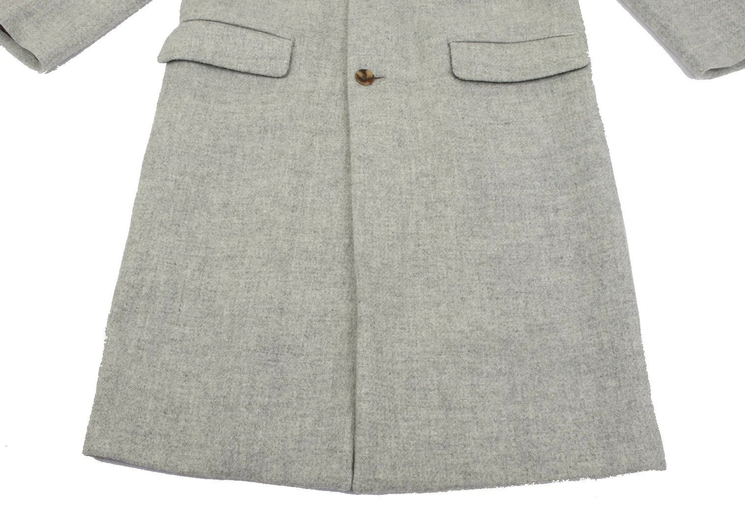 Jean Paul Gaultier Wool Stripe Velour Long Coat in Gray and Black, Size M Size US M / EU 48-50 / 2 - 7 Thumbnail