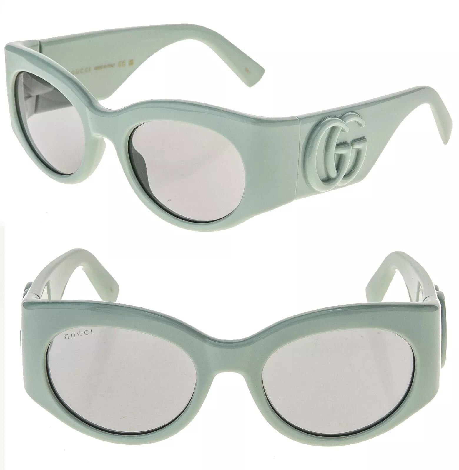 Gucci GUCCI LIDO 1544 Sage Green Oval Gg1544S Sunglasses 003 Size ONE SIZE - 1 Thumbnail