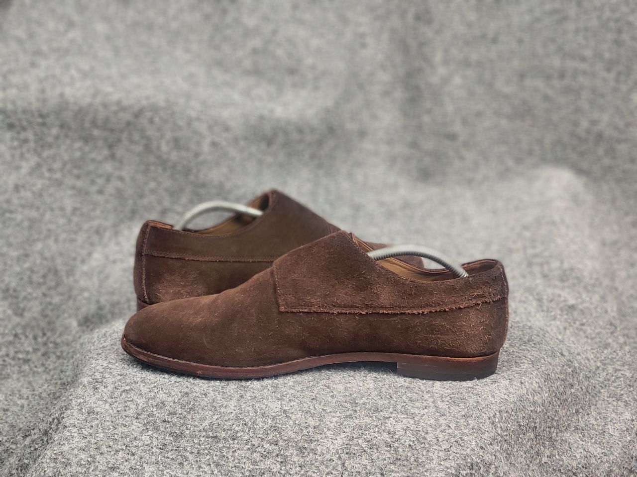 Vintage Gordon Bros Design Brown suede monk shoes with two straps Size US 12 / EU 45 - 13 Thumbnail