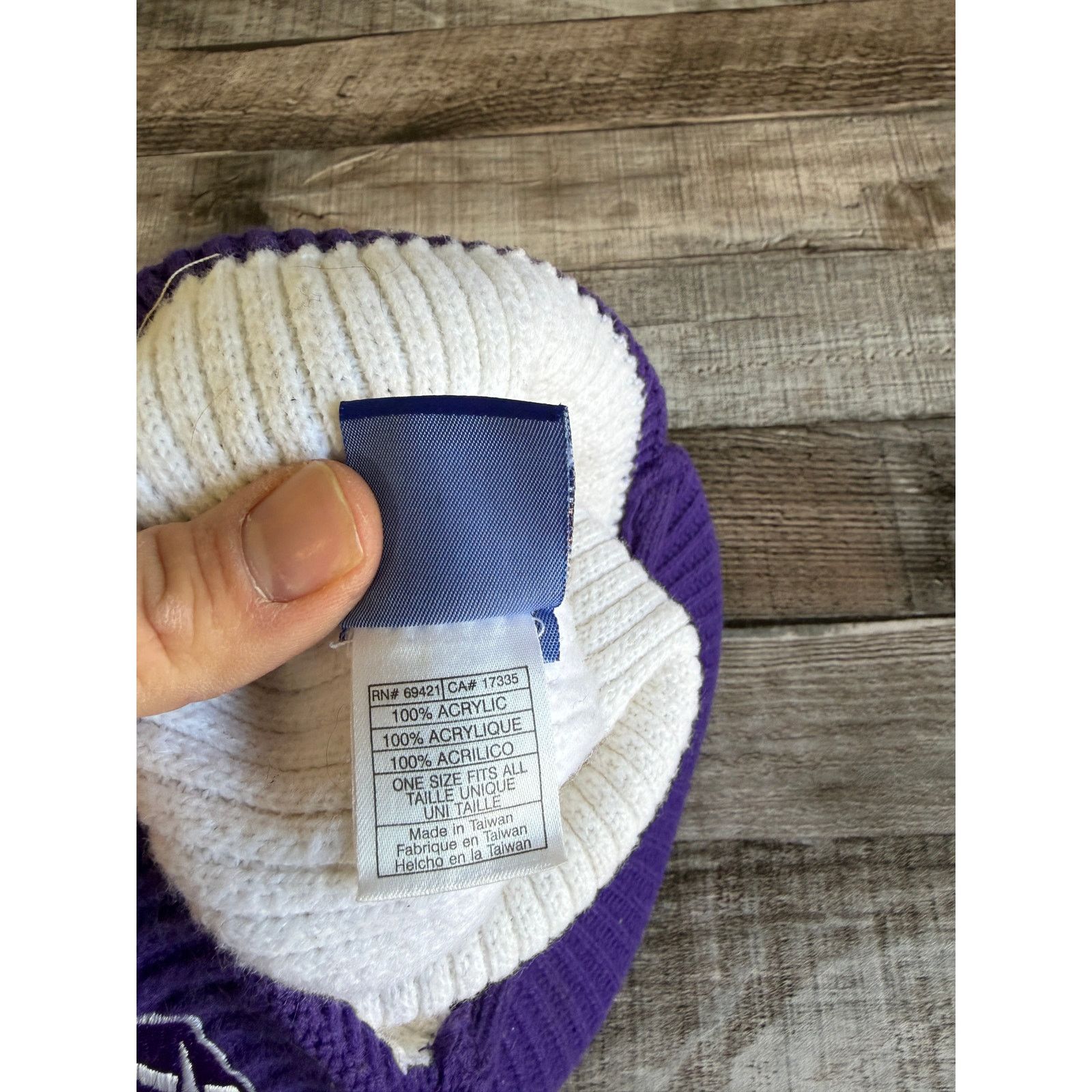 Reebok Minnesota Vikings NFL Football Winter Hat/Beanie w/ Brim Size ONE SIZE - 7 Thumbnail