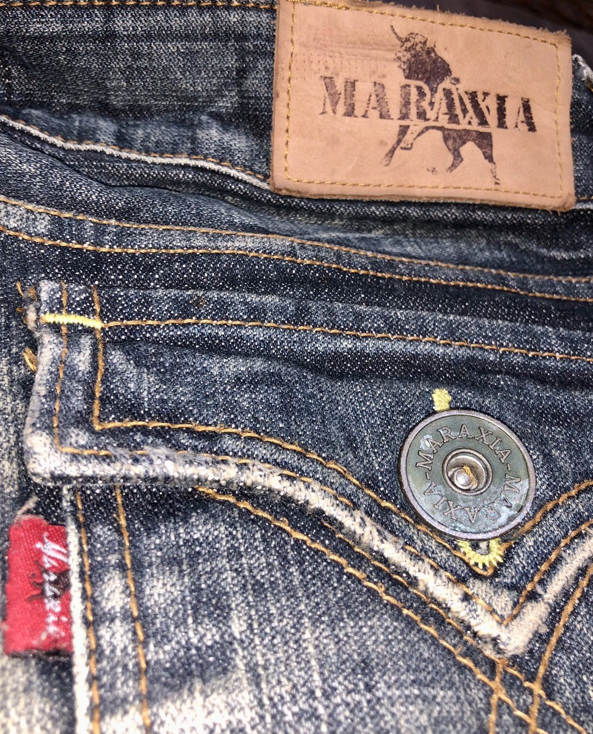 Japanese Brand Maraxia Distressed denim Jeans Size 31" - 9 Thumbnail