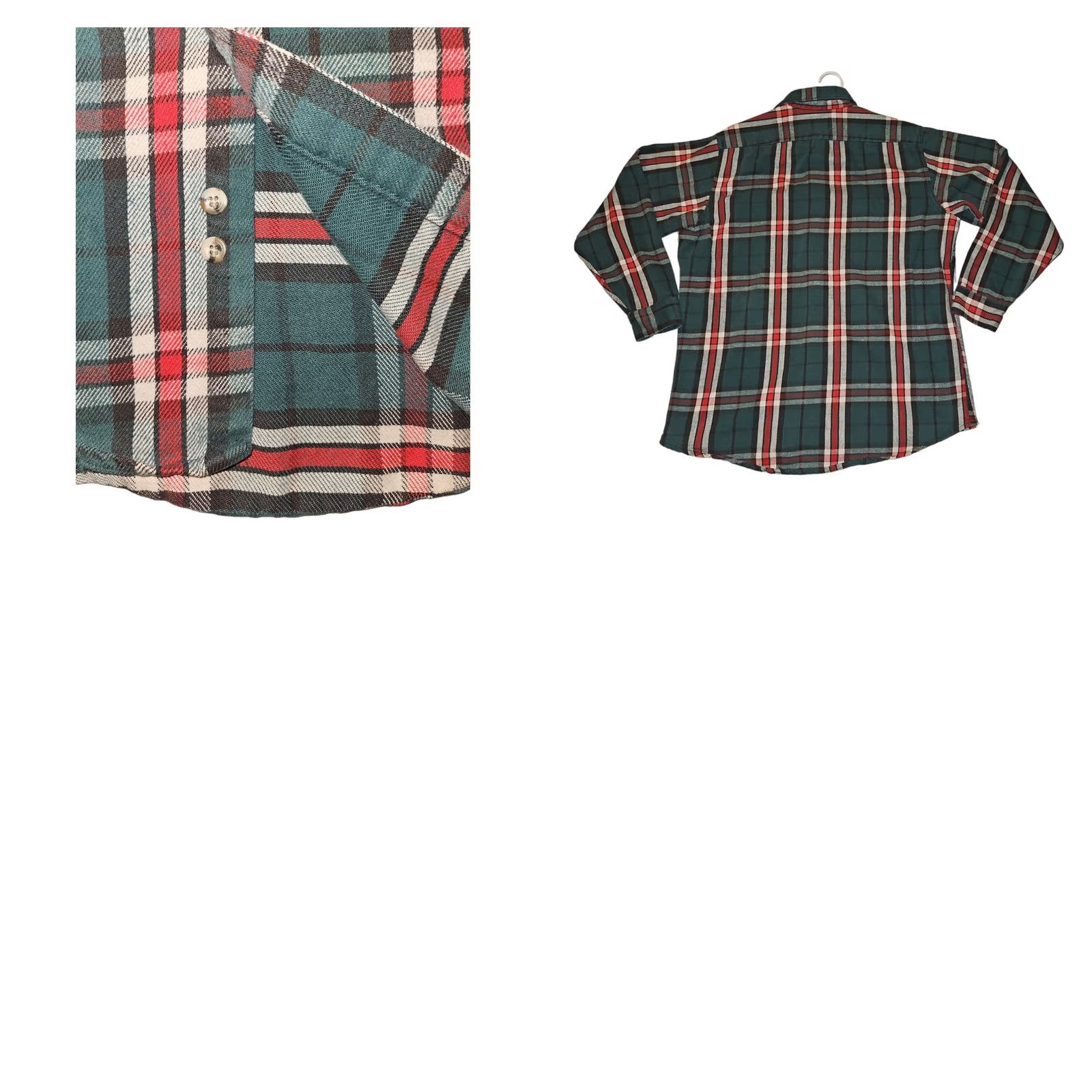 Vintage VINTAGE Fieldmaster Flannel Button Long Sleeve LT Men's Green Plaid 90s Outdoors Shirt Size US L / EU 52-54 / 3 - 8 Thumbnail