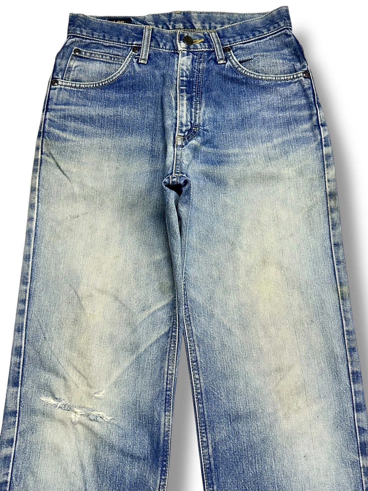 Lee Lee Rider Vintage Distressed Jean Straight Loose Style Faded Size US 28 / EU 44 - 3 Thumbnail