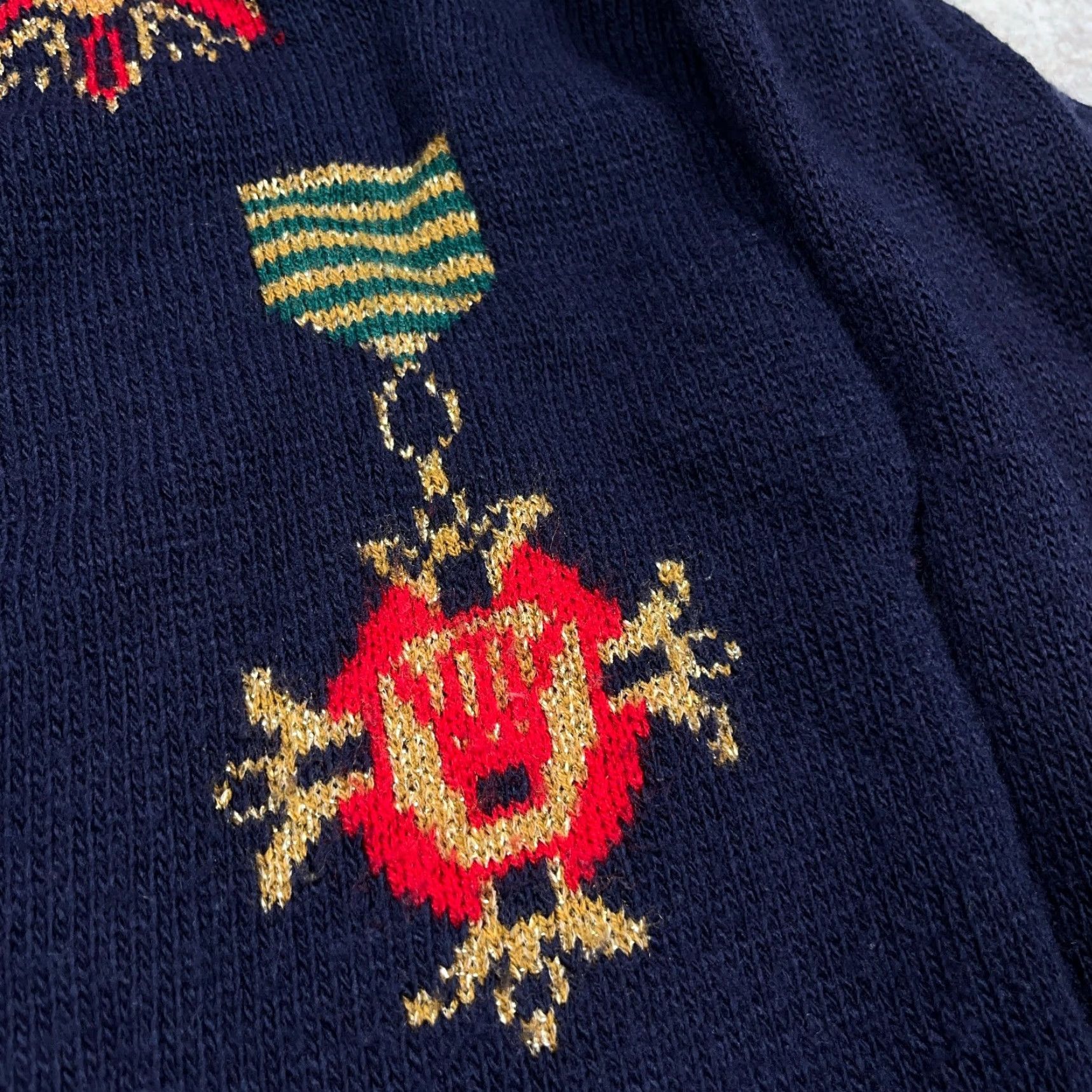 Vintage VINTAGE Norton McNaughton Cardigan Sweater Women Large Navy Medals Equestrian Dark Blue Wool? Size L / US 10 / IT 46 - 6 Thumbnail