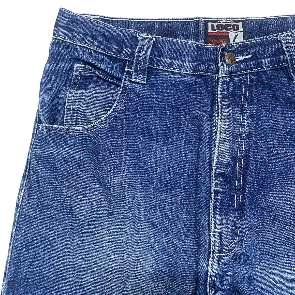 Vintage Vintage Y2K LOCO STREETGEAR Denim Baggy Pants Size US 35 - 4 Thumbnail