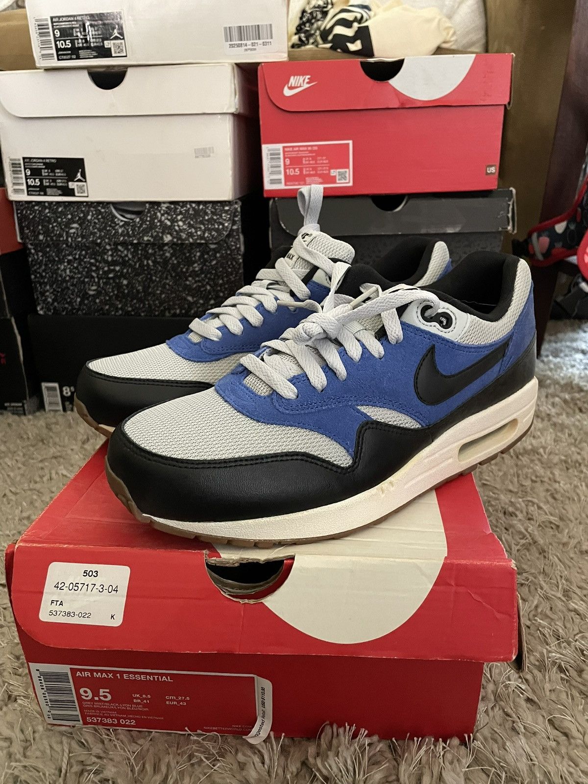 Nike Air Max 1 Essentials ‘Lyon Blue’ sz 9.5 Size US 9.5 / EU 42-43 - 1 Thumbnail