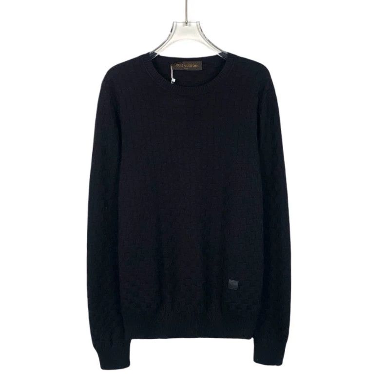 Louis Vuitton Louis Vuitton Black checkerboard cotton crewneck long-slee Size US XS / EU 42 / 0 - 1 Thumbnail