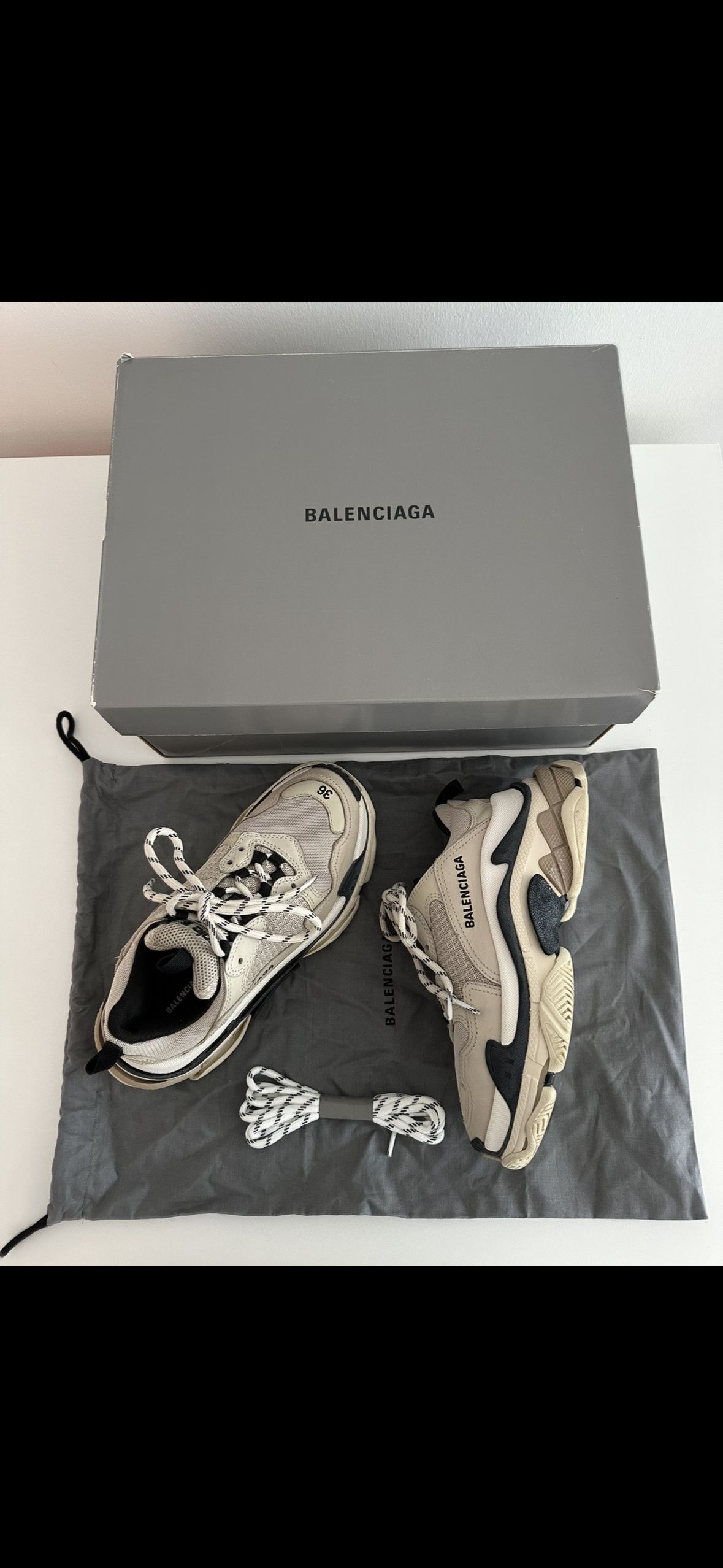 Balenciaga Balenciaga Triple S Cloth Trainers Size US 6 / IT 36 - 6 Thumbnail