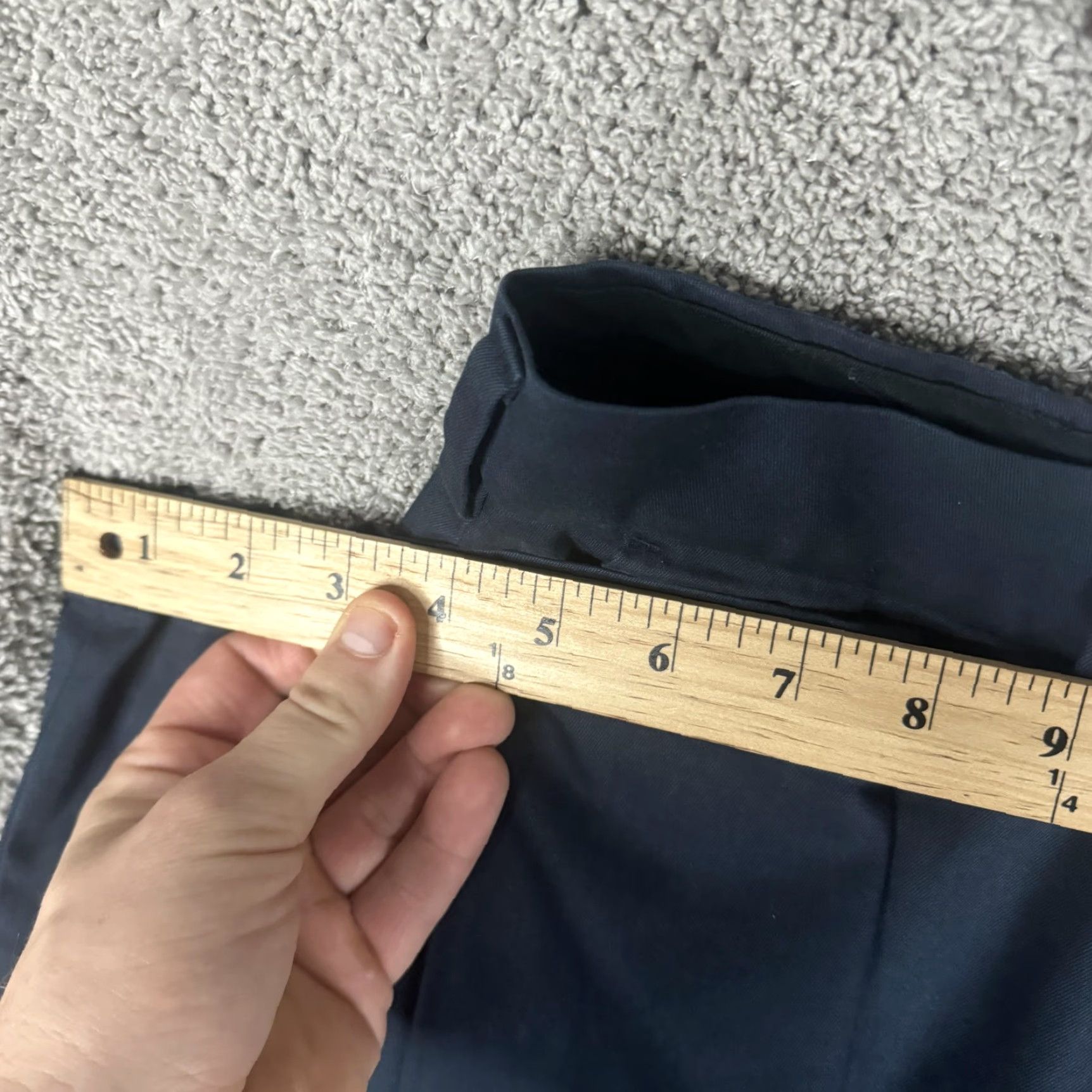 Brooks Brothers Brooks Brothers Clark Fit Advantage Chino Pants Mens 42x30 Navy Blue Stretch Cotton Spandex Flat Front Straight Leg Zip Front Pocketed Size US 42 / EU 58 - 7 Thumbnail
