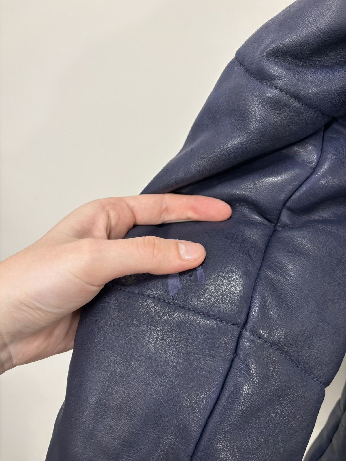 Schott Schott NYC x Fila Men’s Navy Blue Leather Jacket Size US M / EU 48-50 / 2 - 24 Thumbnail
