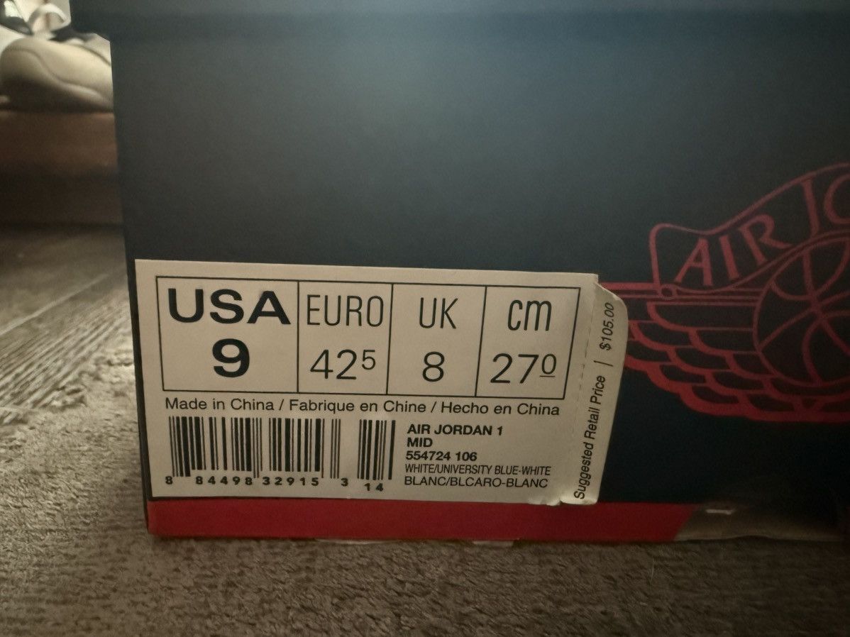 Nike Nike Air Jordan UNC Mid Size US 9 / EU 42 - 7 Thumbnail