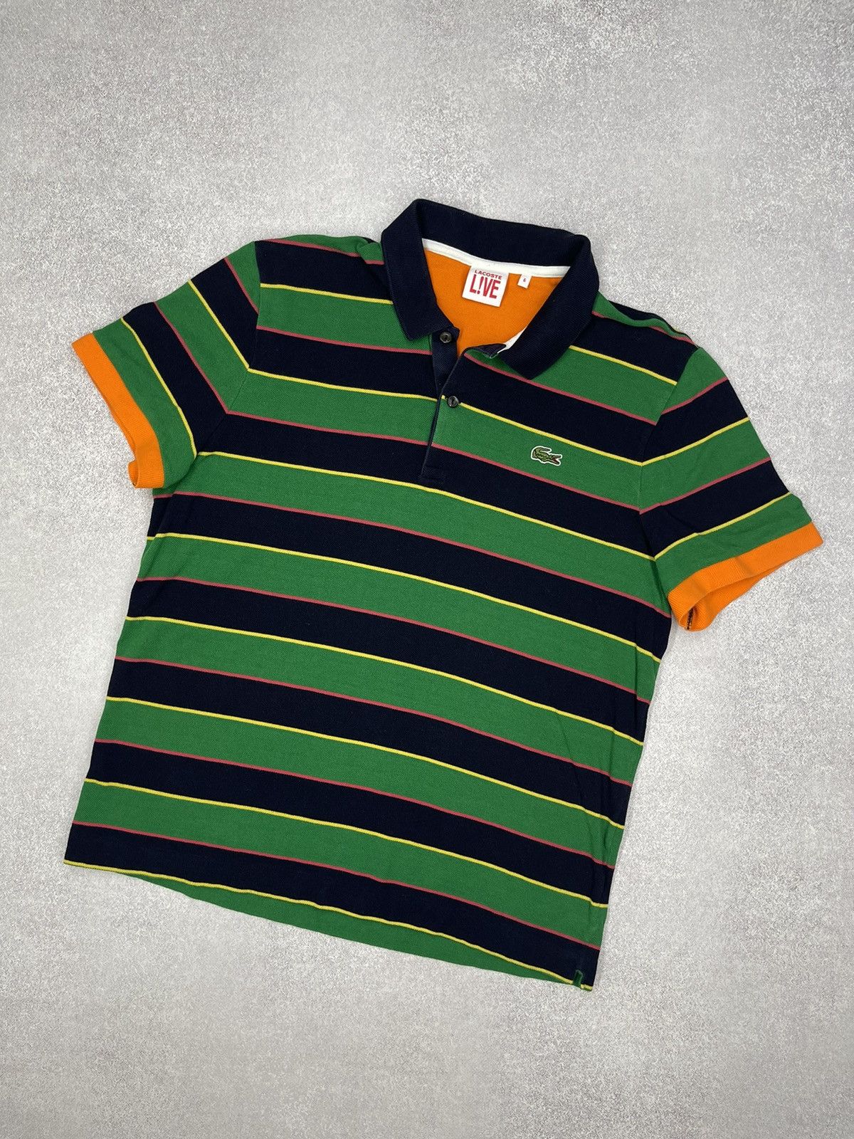 Lacoste Mens Lacoste Live Polo Striped Multicolored Y2K Size US M / EU 48-50 / 2 - 1 Thumbnail