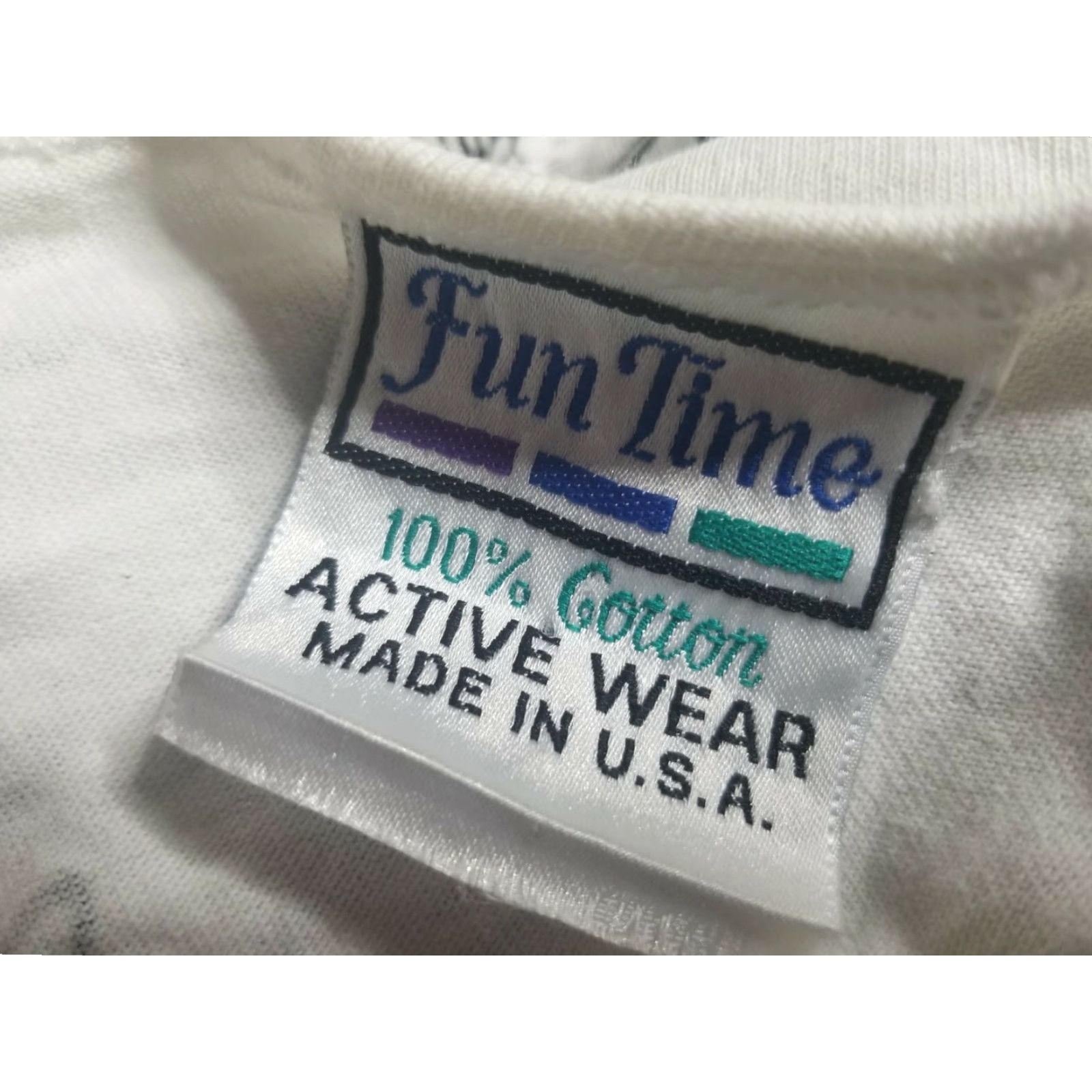 Doublet VINTAGE Fun Time 90s Cropped Beaded T-Shirt One Size White Double-Sided Motor Cycle Womens Size ONE SIZE - 5 Thumbnail