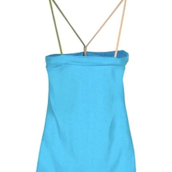 Fendi Fendi Short Turquoise Sundress Size 10 Size L / US 10 / IT 46 - 6 Thumbnail