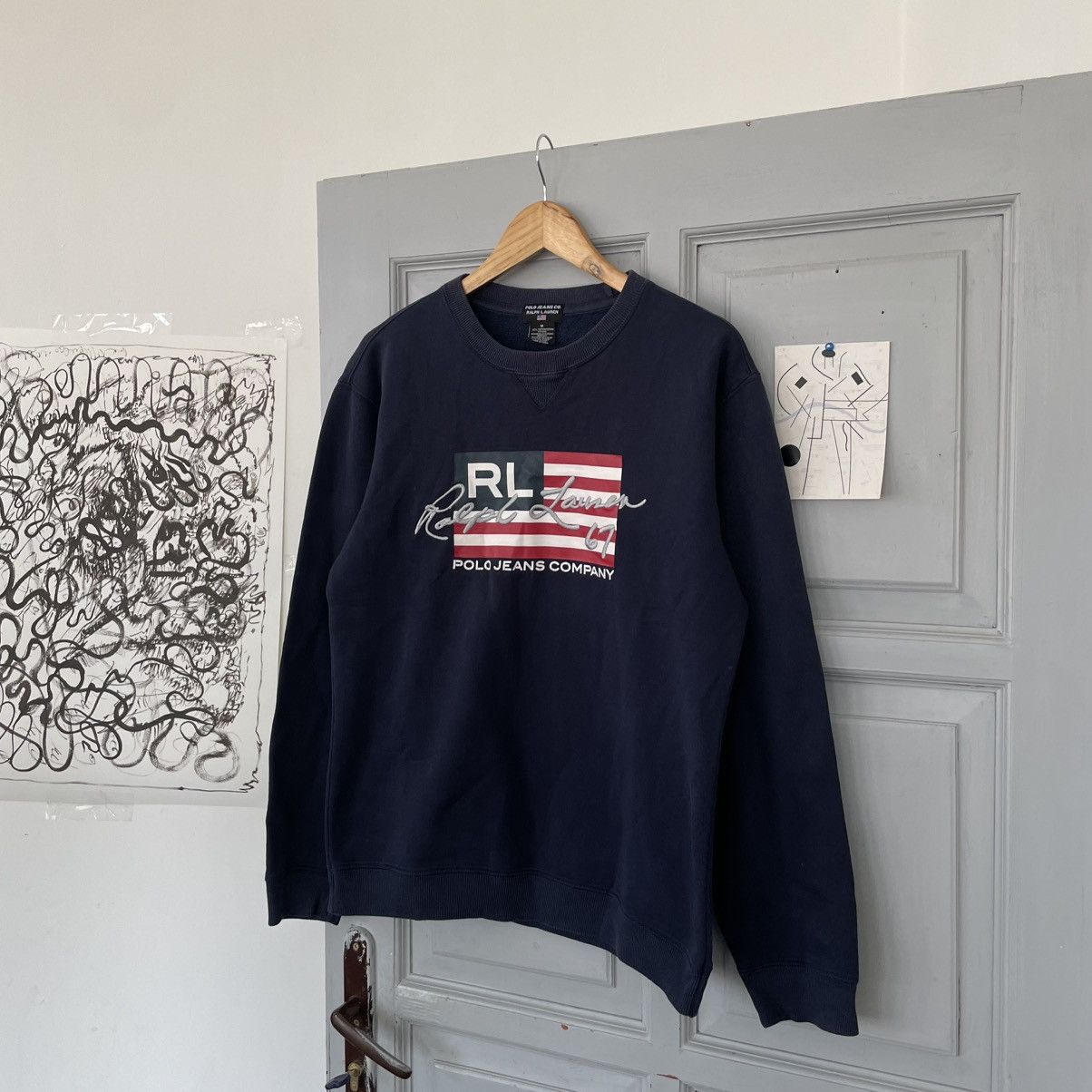 Polo Ralph Lauren Vintage Polo Ralph Lauren USA American Big Logo Flag y2k Size US M / EU 48-50 / 2 - 2 Thumbnail