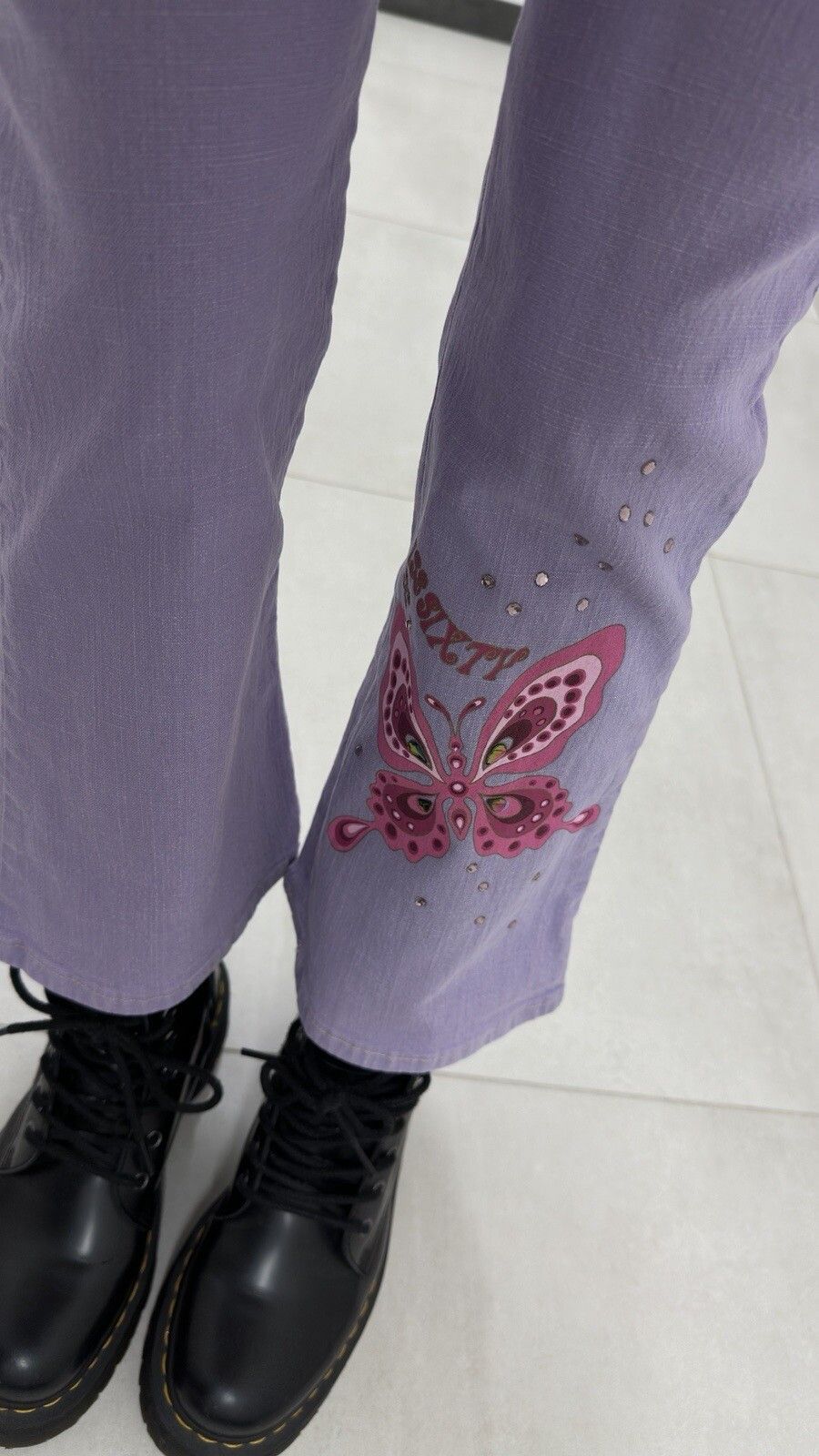 Miss Sixty Miss Sixty Shola Jeans Butterfly Y2K 2000's Cropped Capri Size 27" / US 4 / IT 40 - 2 Thumbnail