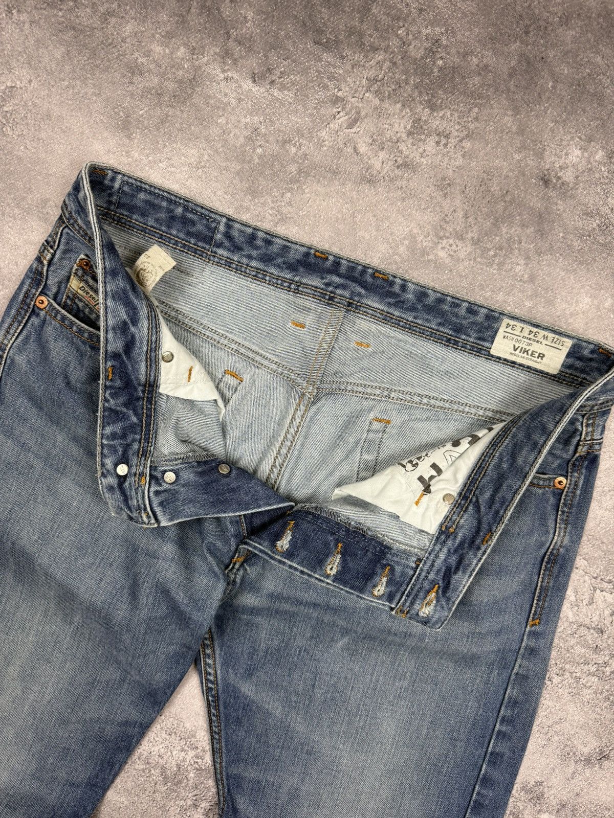 Vintage Diesel Avant Garde Flared Blue Denim Jeans Y2K Rare