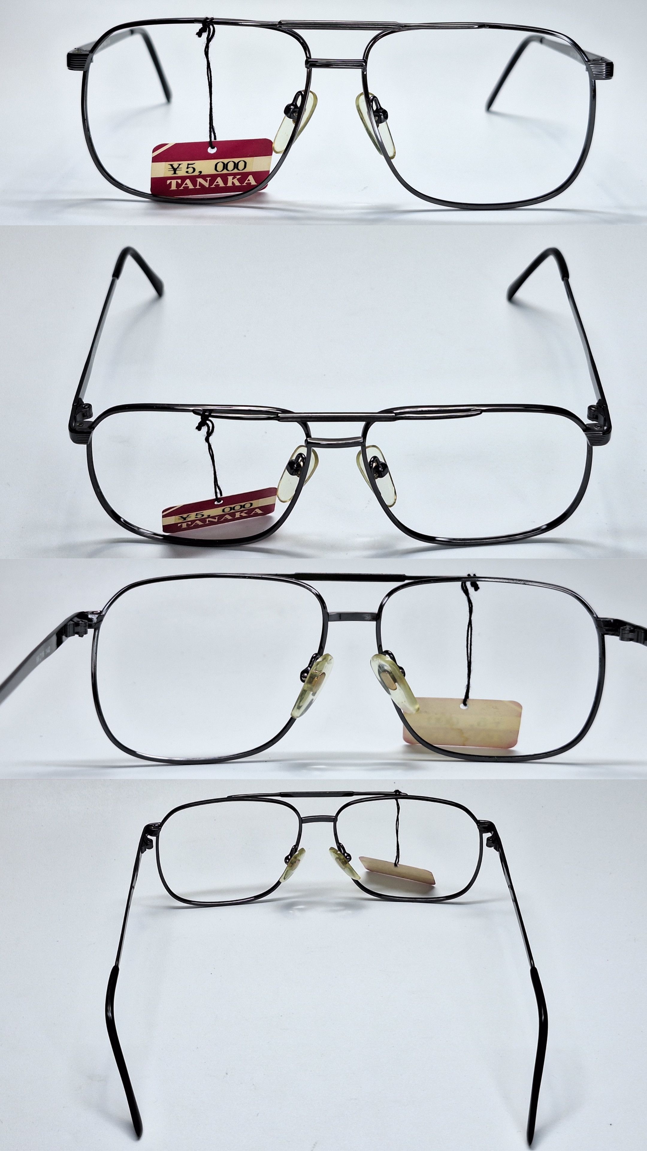 Vintage Vintage NOS Wanted WA-116 Double Bridge Square Aviator Frame Size ONE SIZE - 3 Thumbnail