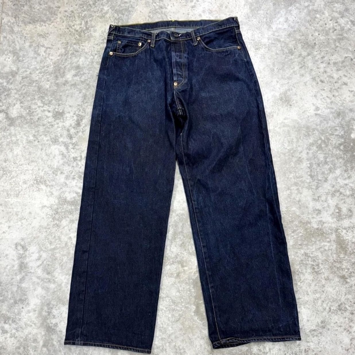 RMC Jeans Red Monkey Jeans Mens 38x32 Denim Pockets Rare Wide Leg Selvedge Distressed Embroidered Blue 90s Vintage Art Tattoo Japanese Clearance Size US 38 / EU 54 - 6 Thumbnail