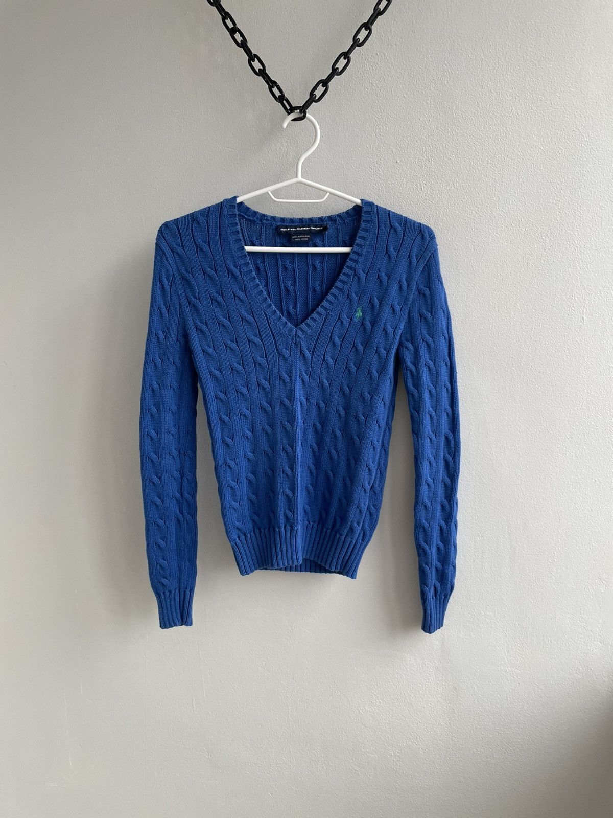 Polo Ralph Lauren Polo Ralph Lauren PRL Cable Knit Jumper Navy Blue Sweater Size XS / US 0-2 / IT 36-38 - 1 Thumbnail