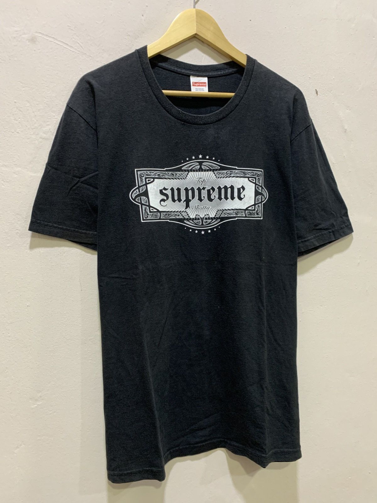 Supreme Supreme SS22 Top Shotta Tee- Black -L Size US L / EU 52-54 / 3 - 2 Thumbnail