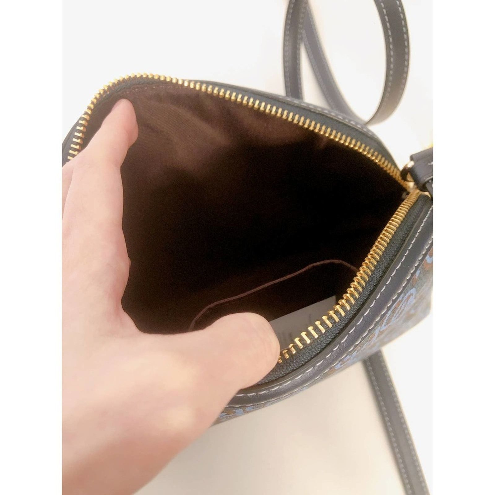 Coach Coach CF343 Madi Crossbody With Coach Monogram Print IN Navy Size ONE SIZE - 5 Thumbnail