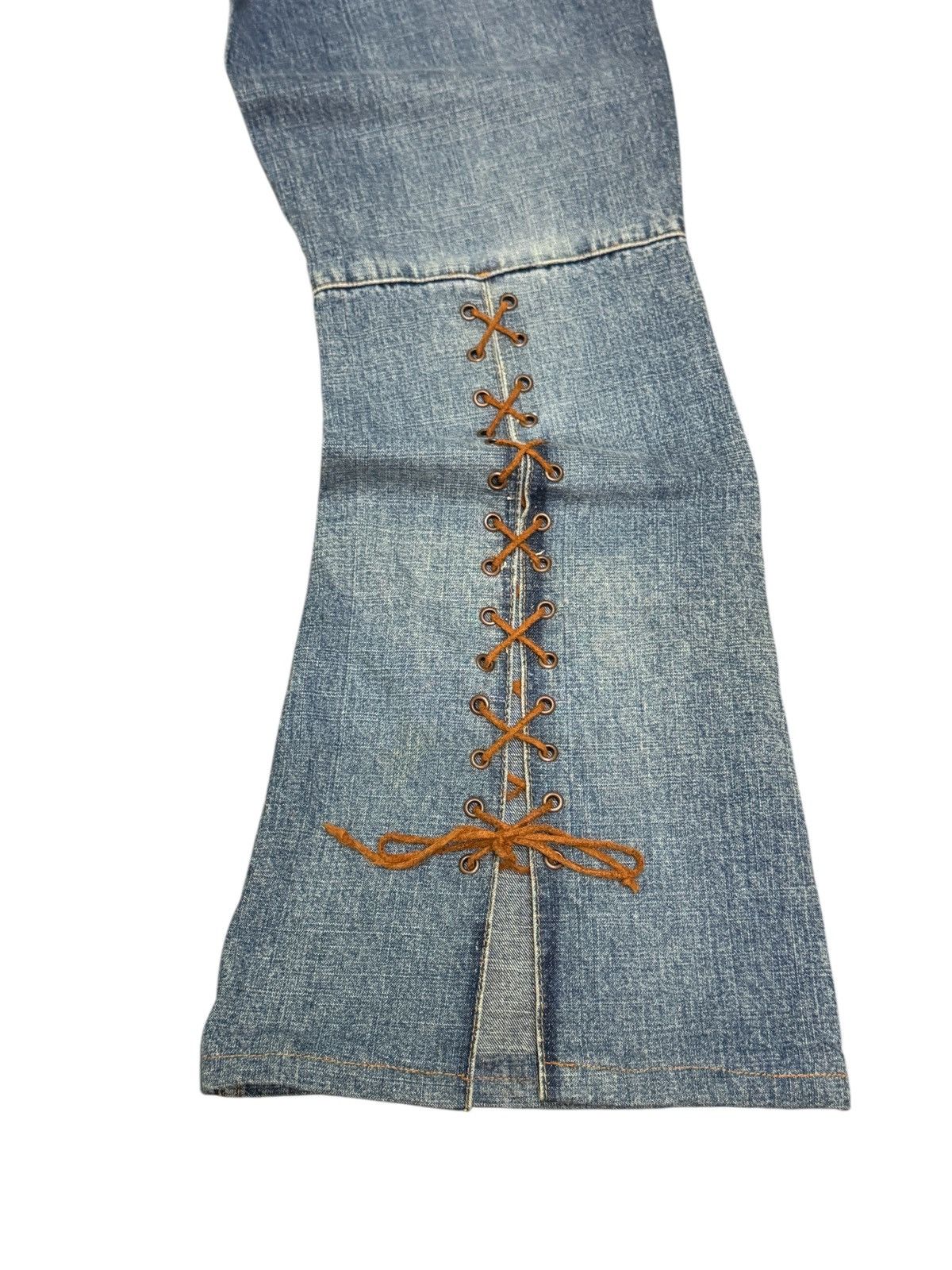 If Six Was Nine Vintage Lace-Up Flare L.e.i Jeans Boho Y2K Corset Pants Size US 30 / EU 46 - 11 Thumbnail
