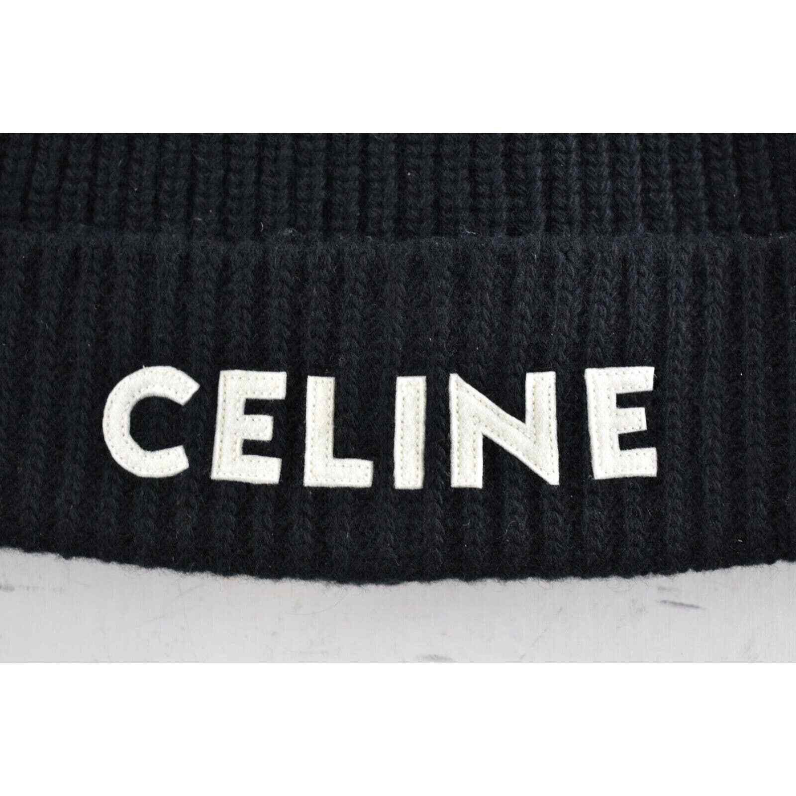 Celine Celine Paris Laine Knit Wool Embroidered Beanie Winter Hat Size ONE SIZE - 3 Thumbnail
