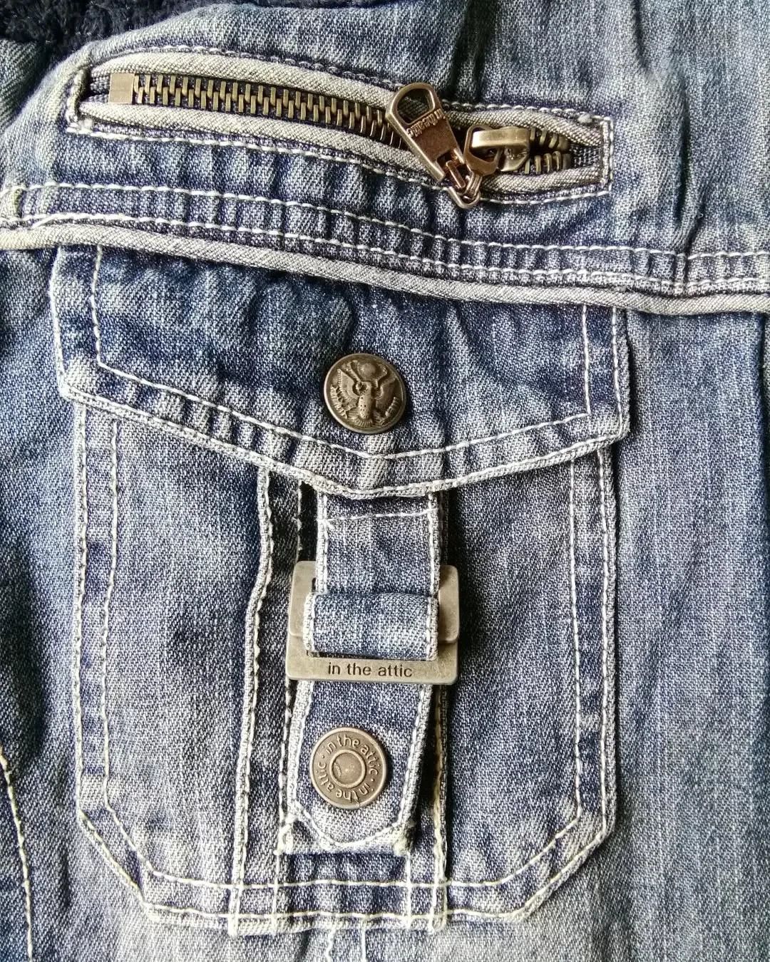 In The Attic In the Attic Mixed-Media J-Rock Denim Jacket Y2K Vintage Size L / US 10 / IT 46 - 3 Thumbnail