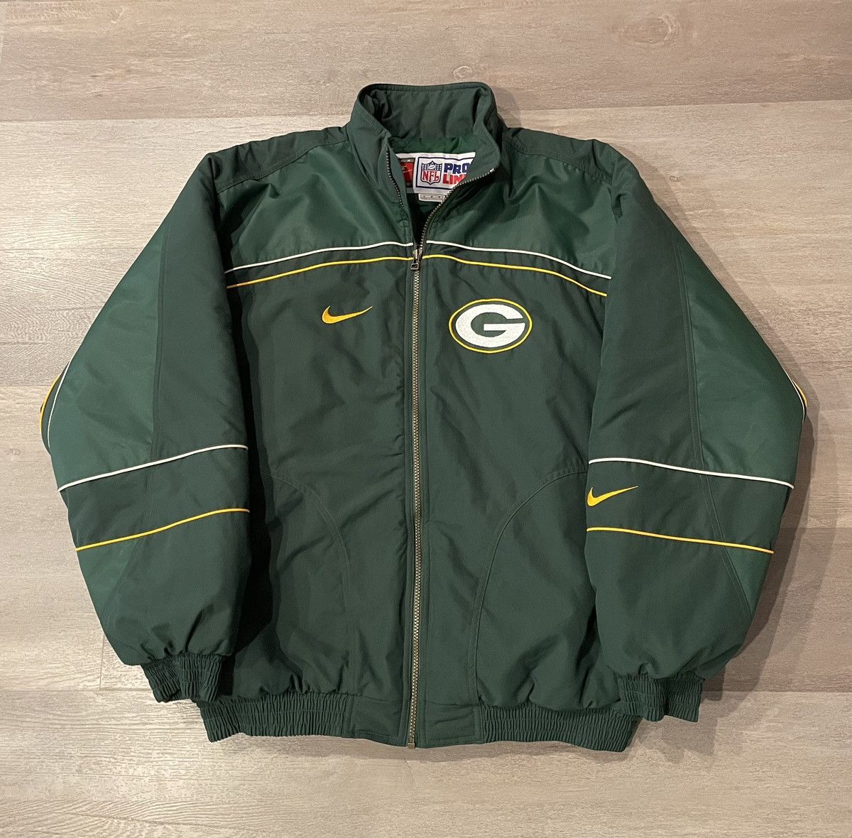 Vintage Nike Track Suit Green Bay Packers Nylon 90's Men's discount XL