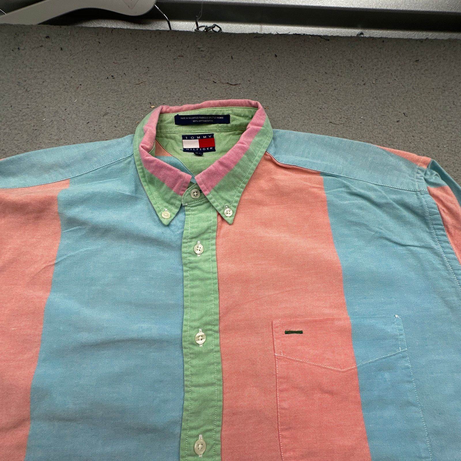 Tommy Hilfiger VTG Tommy Hilfiger Colorblock Long Sleeve Button Shirt XL Size US XL / EU 56 / 4 - 8 Thumbnail