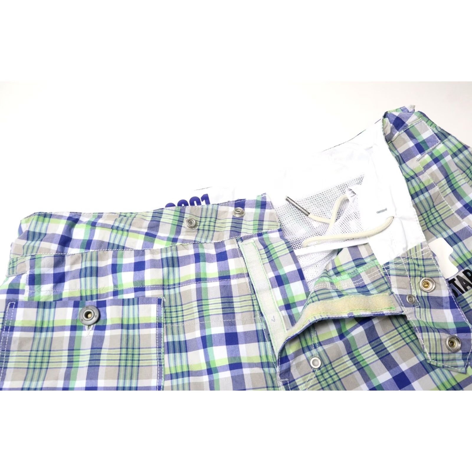 G-Star G-STAR Rb Austin Board Swimwear Mens XL Drawstring Multicolor Plaid Shorts Size US 36 / EU 52 - 4 Thumbnail