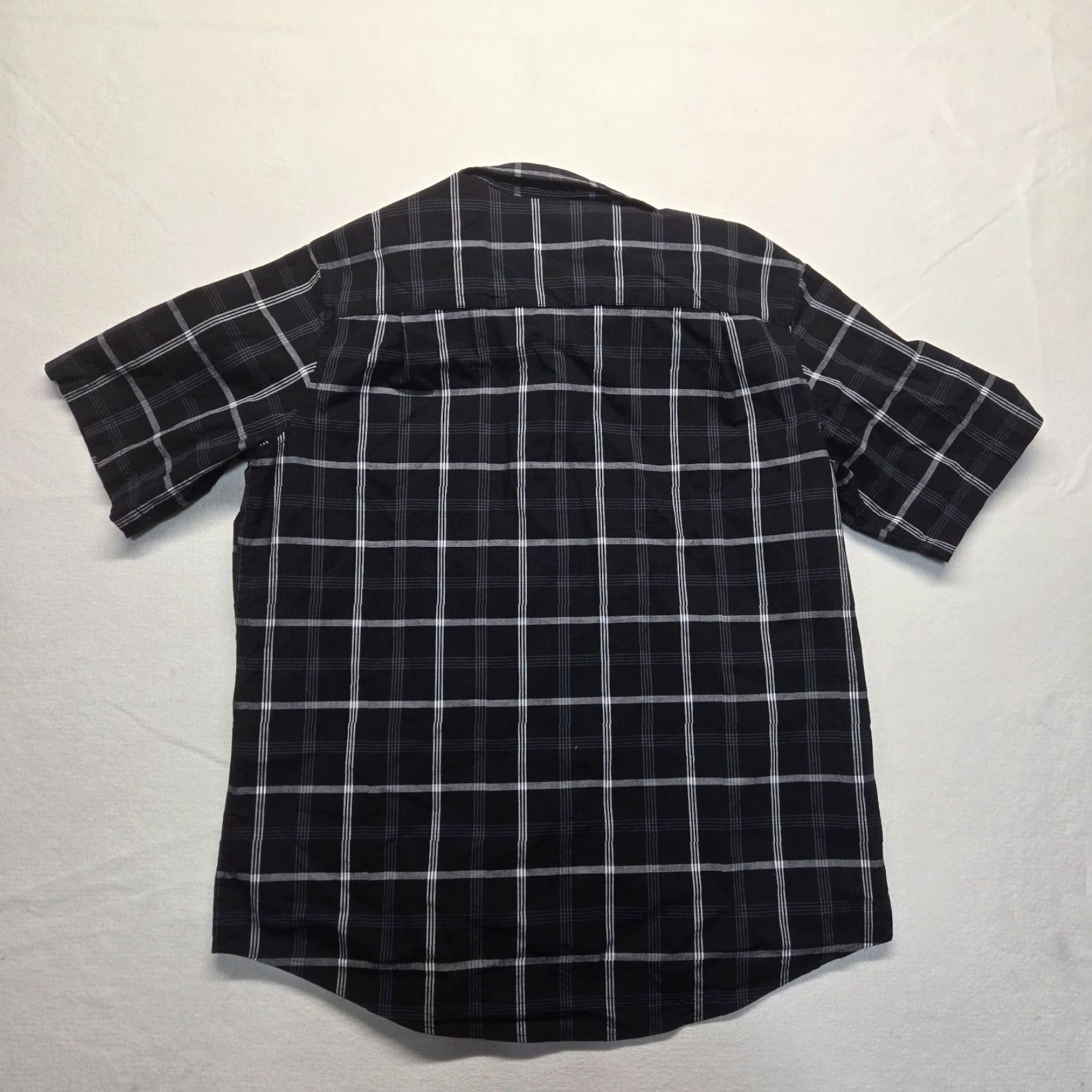 George George Classic Fit Men's Checked Black White Button Down Shirt Large 42-44 Size US L / EU 52-54 / 3 - 7 Thumbnail